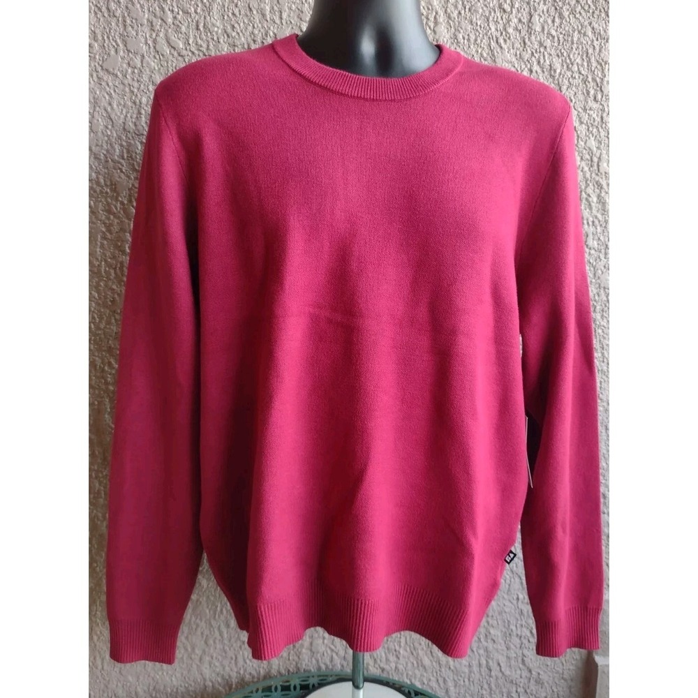 Free Assembly Men's Soft Stretchy Lenzing Pullover Sweater in Beet Root, M